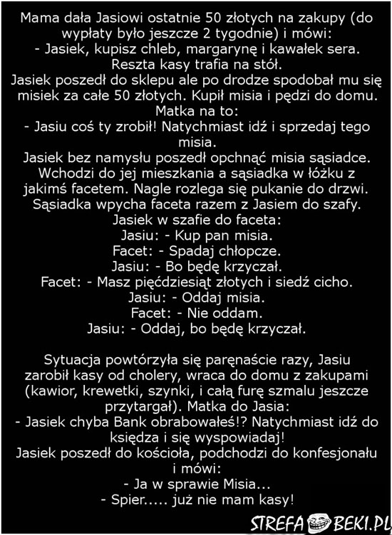 Jasio i miś za 50 zł :D