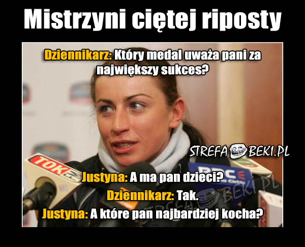 Justyna Kowalczyk - mistrzyni ciętej riposty