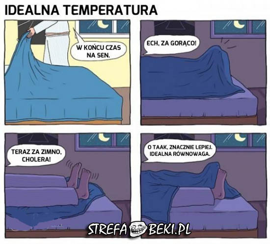 Idealna temperatura do snu