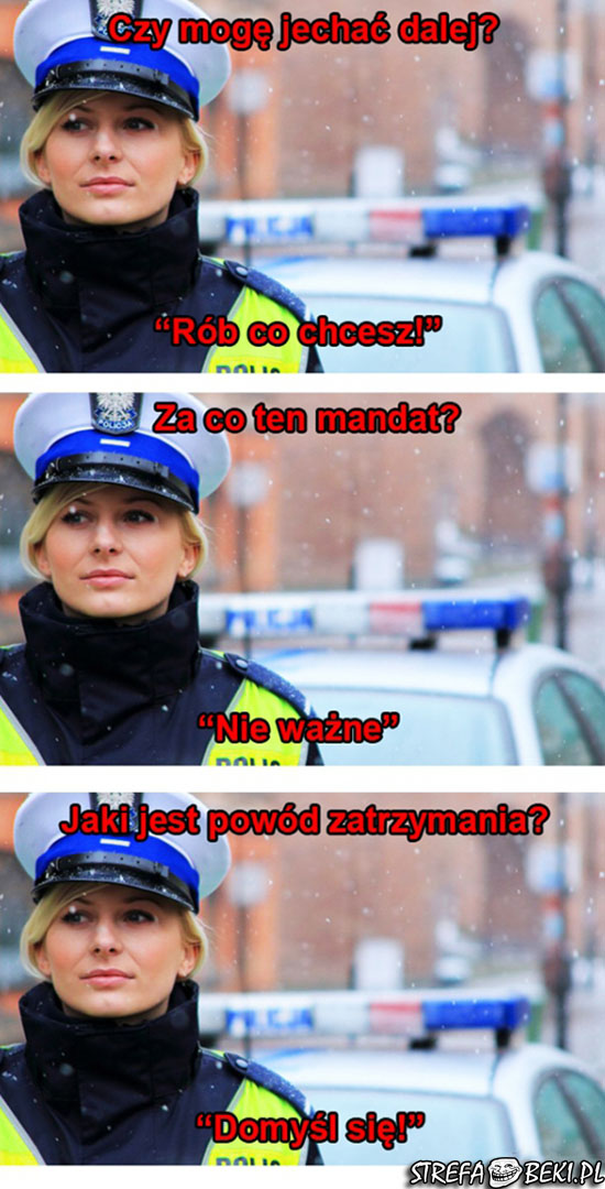 Typowa kobieta jako policjantka