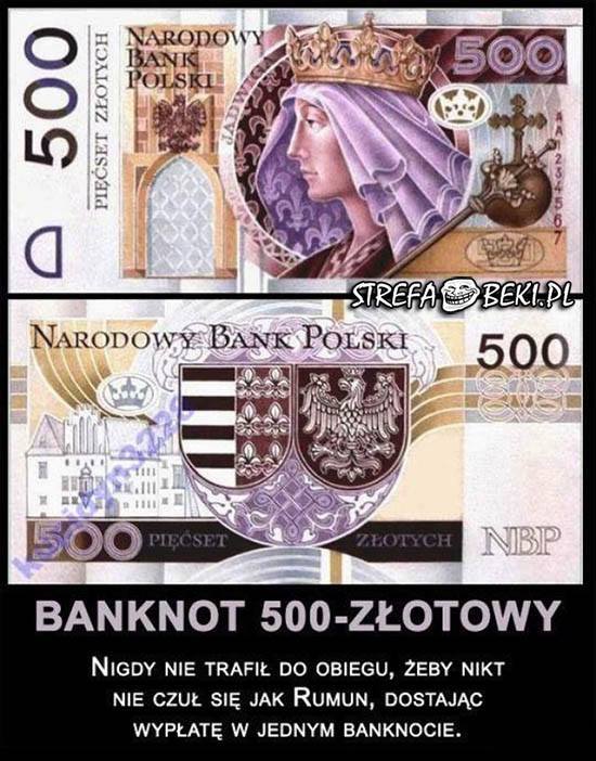 Banknot 500 - złotowy