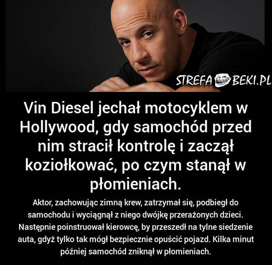 Vin Diesel uratował życie trzem osobom!
