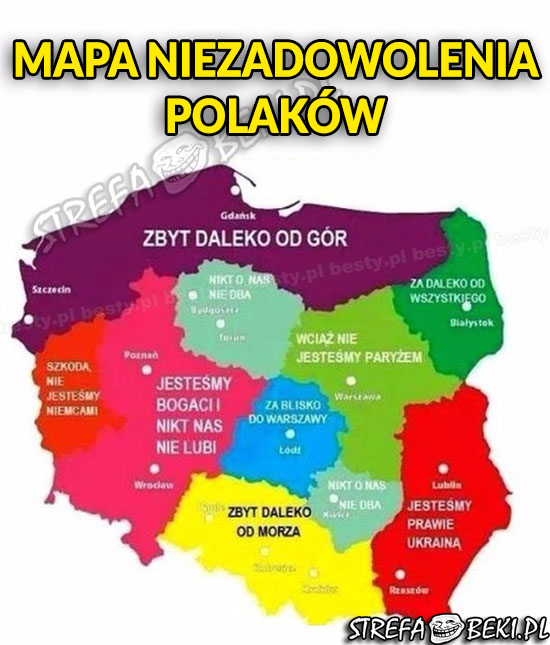 Mapa niezadowolenia Polaków