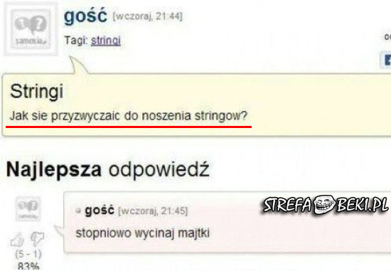 Jak się przyzwyczaić do noszenia stringów?