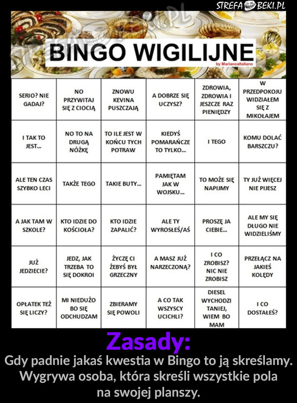 Bingo wigilijne