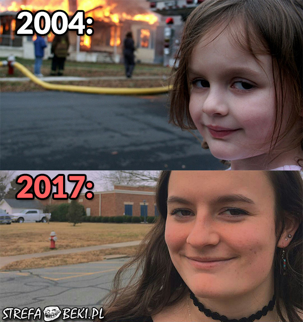 Disaster Girl kiedyś i dziś