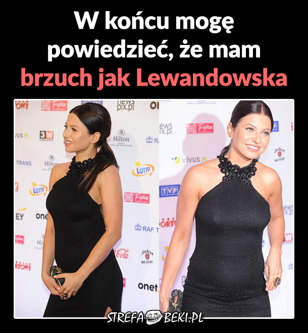 Brzuch jak Lewandowska