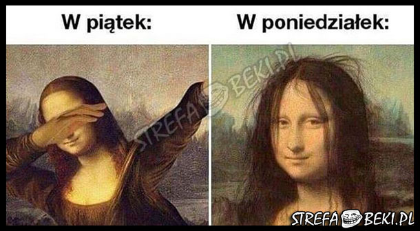 Piątek vs poniedziałek