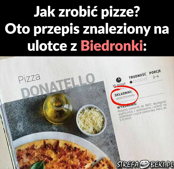 Przepis na pizze z Biedry :D