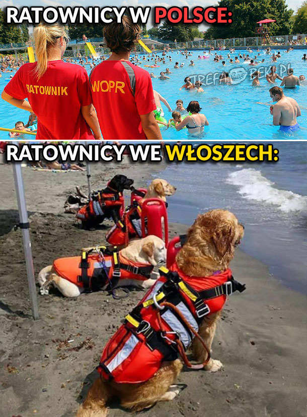 Ratownicy w Polsce i we Włoszech 