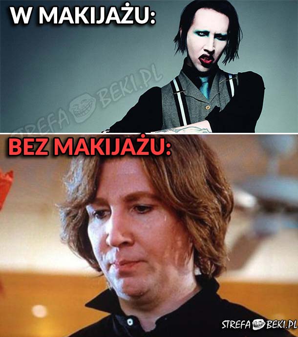 Marilyn Manson bez makijażu 