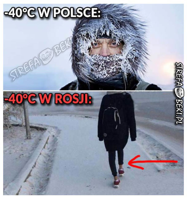 Zima w Polsce i w Rosji