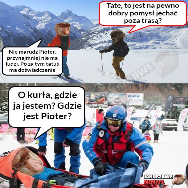 Janusz na nartach 