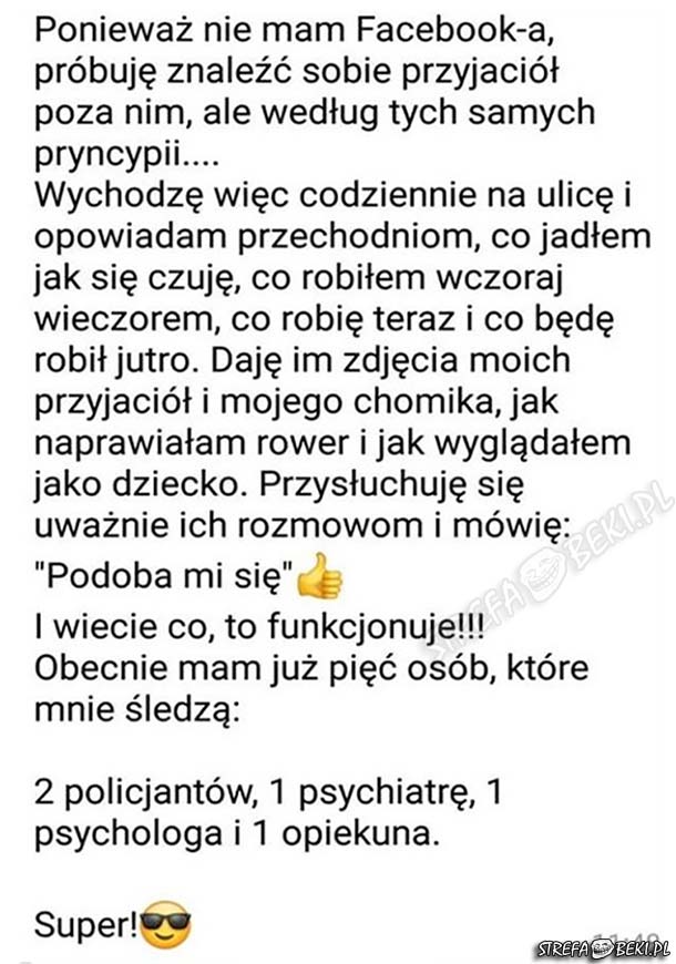 Życie bez Facebooka :D