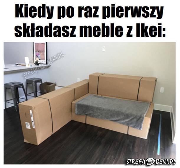 Kiedy po raz pierwszy składasz meble z Ikei