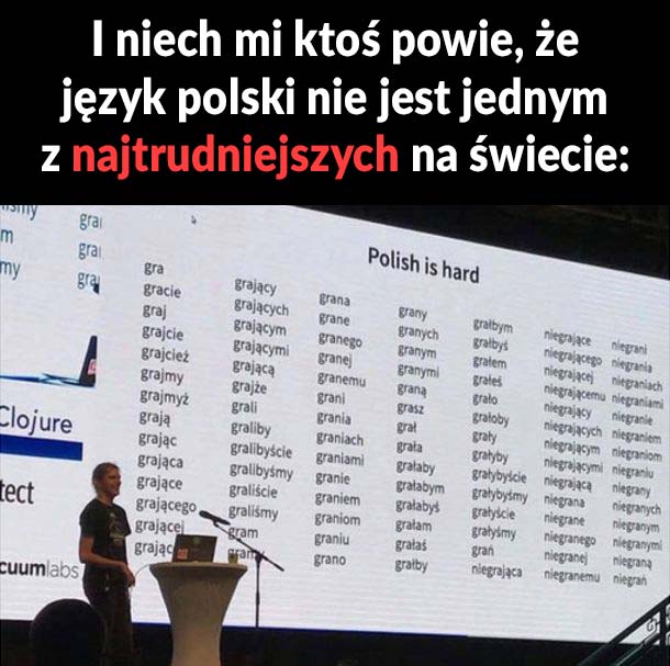 Język polski jest trudny 