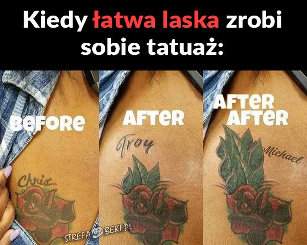Tatuaż łatwej laski 