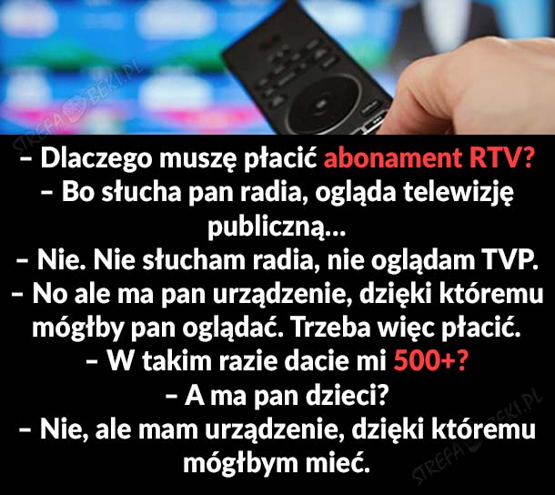 Dlaczego muszę płacić abonament RTV?
