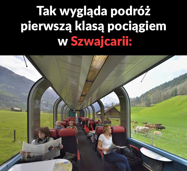 Podróż pociągiem w Szwajcarii
