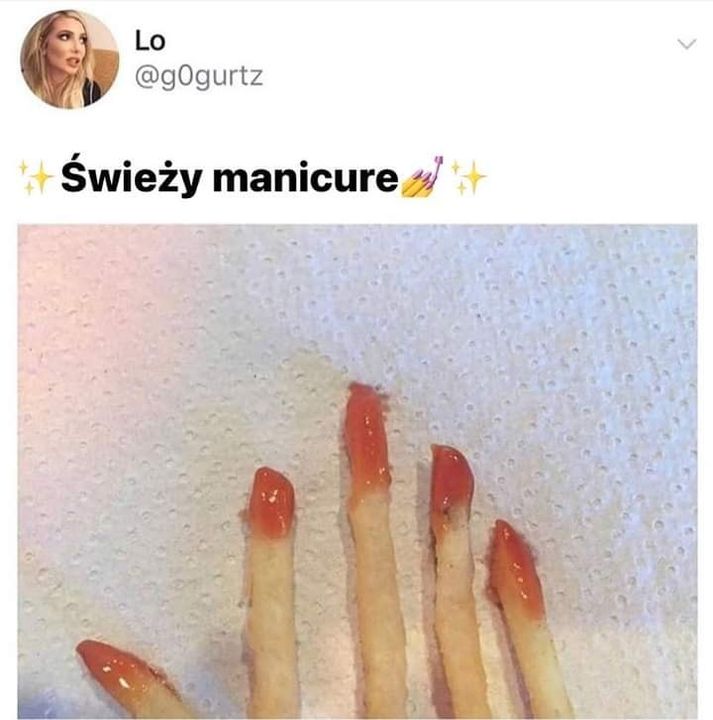 Świeży manicure