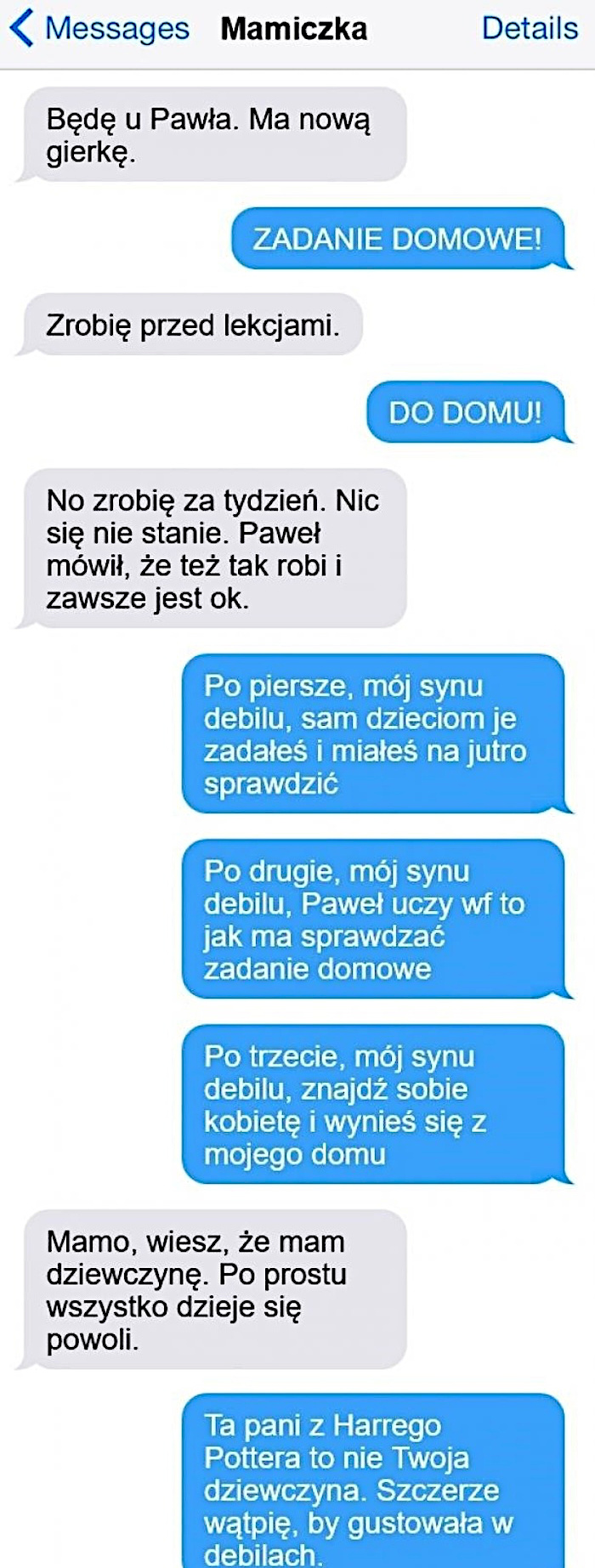 Z mamą się nie negocjuje