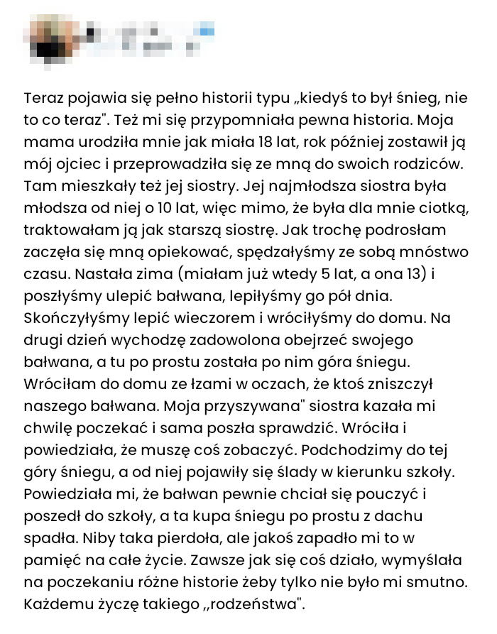 Bałwan zniknął w nocy a ja uwierzyłam w cud