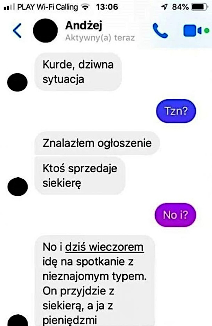 Dziwna sytuacja gdy dochodzi do spotkania ze Sprzedawcą