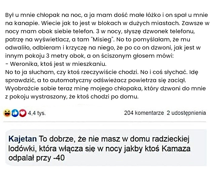 Gdy chłopak dzwoni do Ciebie w nocy ze strachu