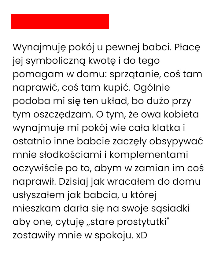 Jak moja babcia wygoniła osiedlowe wielbicielki