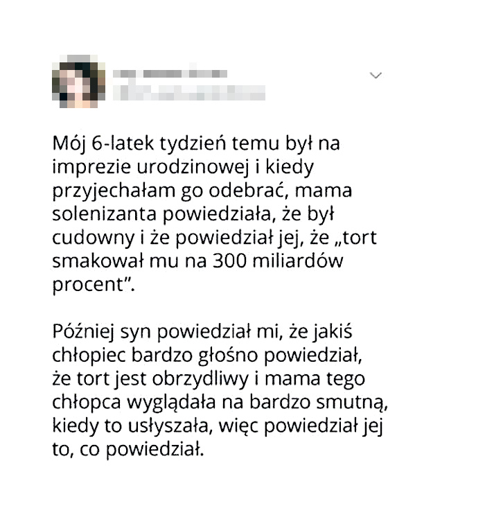 Byłam wtedy bardzo dumna z mojego 6latka