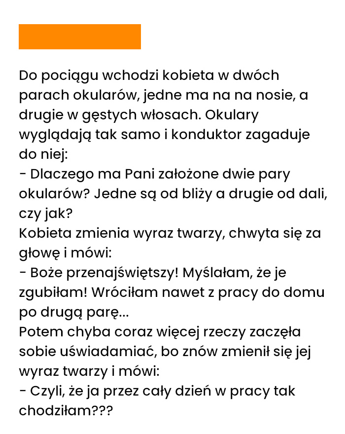 Przez cały dzień  nosiła 2 pary okularów