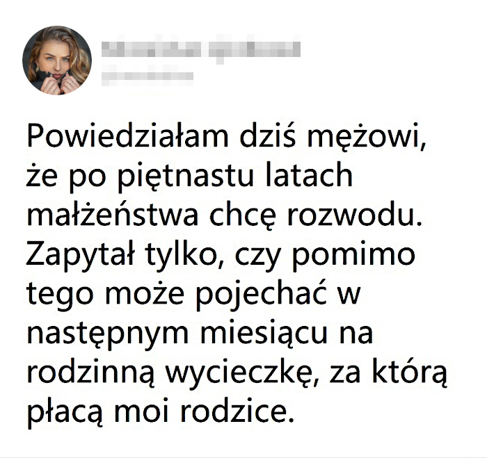 Mąż podszedł do tego poważnie