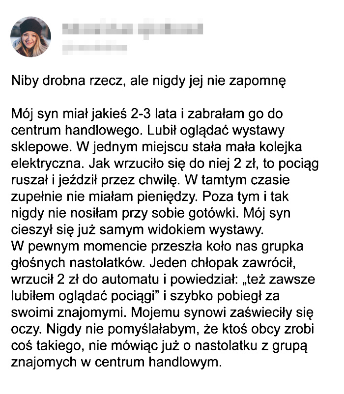 Miła sytuacja w centrum handlowym