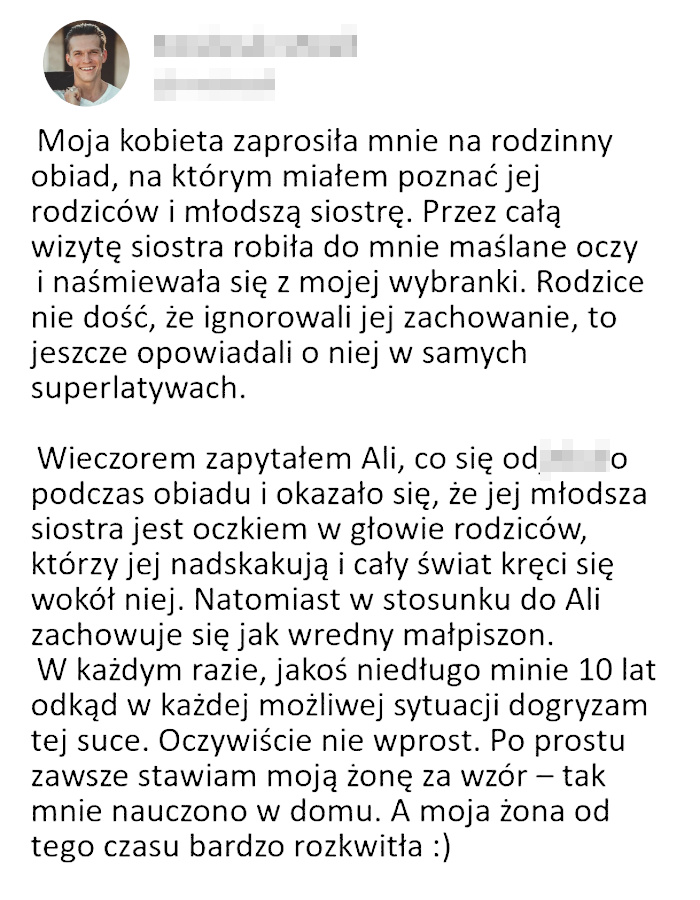 Poznałem rodzinę swojej kobiety na wspólnym obiedzie