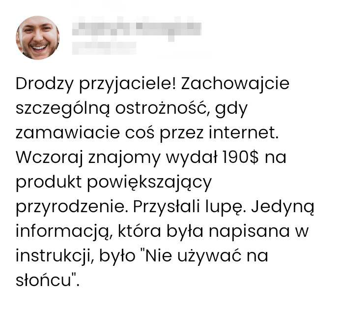 Gdy żalisz się w imieniu swojego znajomego