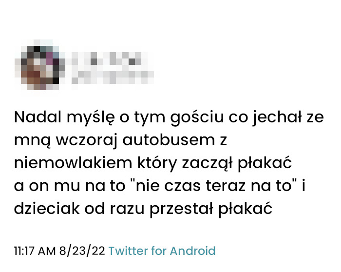 Gość miał niesamowity respekt u niemowlaka