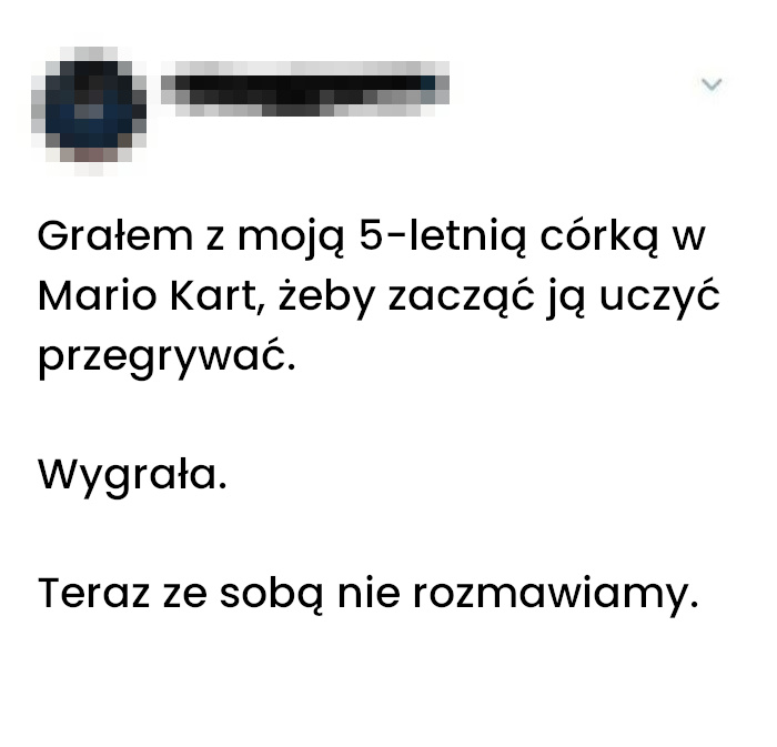 Chciałem czegoś nauczyć córkę lecz sam nie dałem przykładu