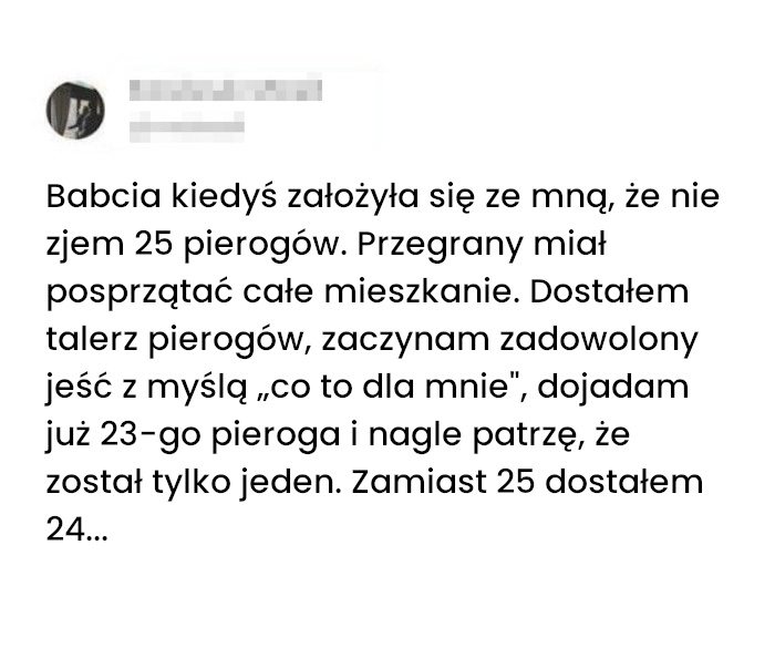 Przegrany zakład z Babcią