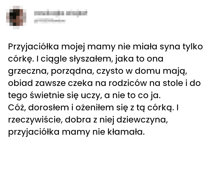 Od dzieciństwa mi wpajano do głowy idealny wzorzec kobiety