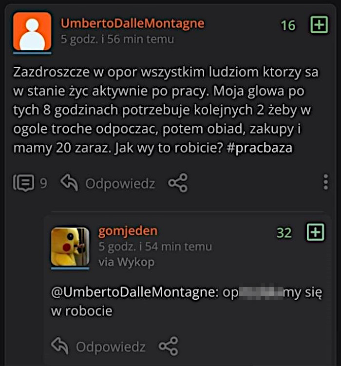 Z życia po pracy - Najlepszy komentarz