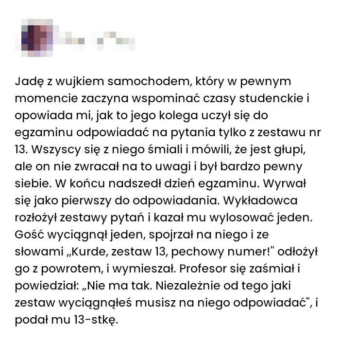 Jak pechowy zestaw nr 13 stał się najlepszą opcją