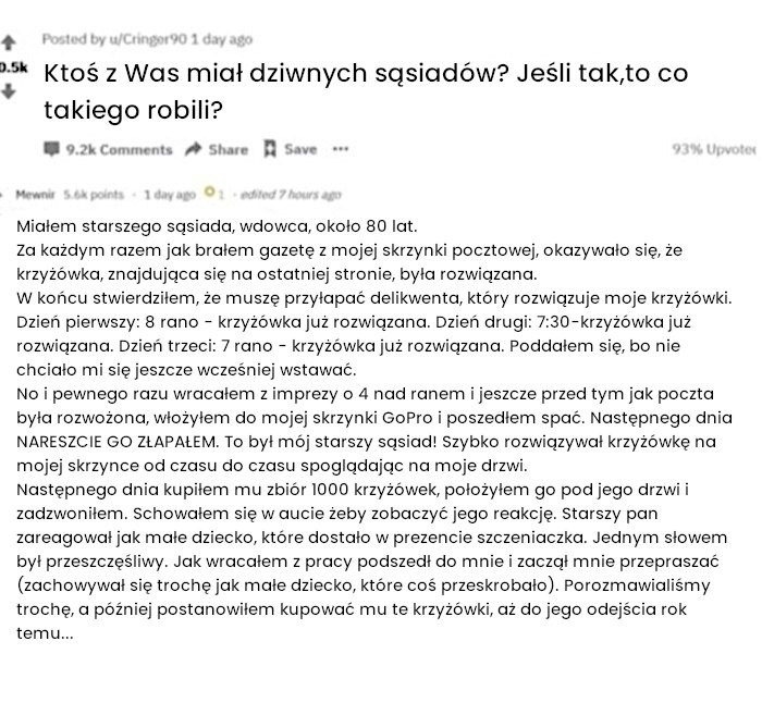 Jak złapałem sąsiada na krzyżówkach i zyskałem przyjaciela