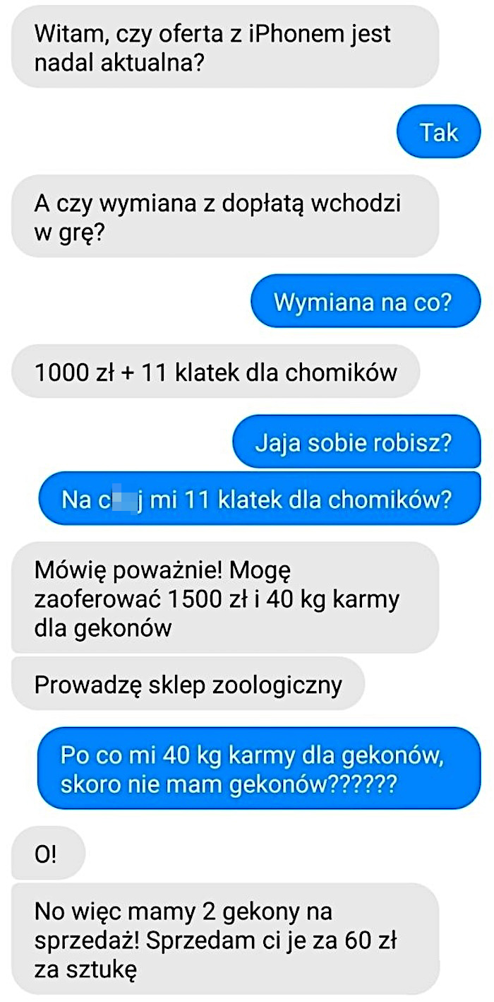 Niecodzienna propozycja zamiany smartphona