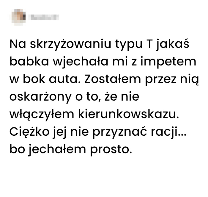 Kierunkowskaz na prostym odcinku przecież to logiczne