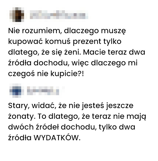 Dwa źródła dochodu VS Dwa źródła wydatków