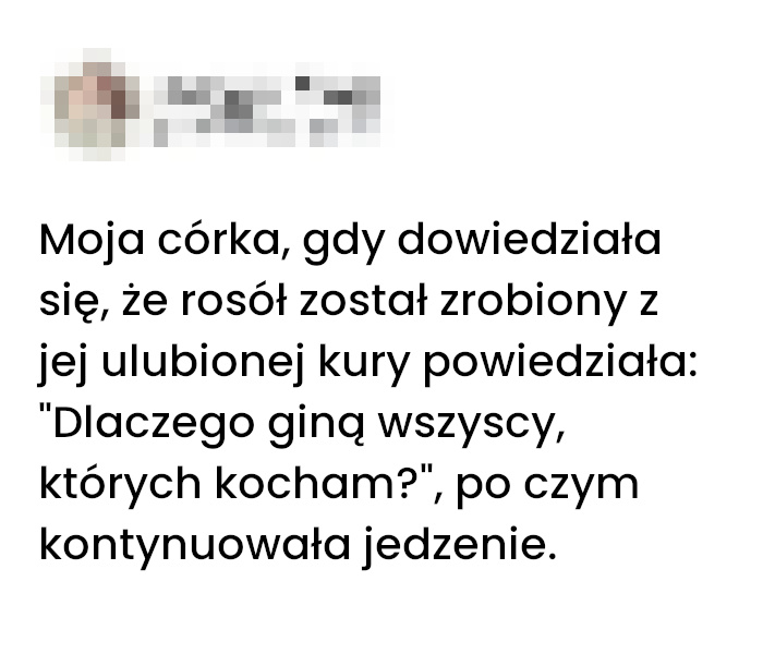 Trafne spostrzeżenie małej córki