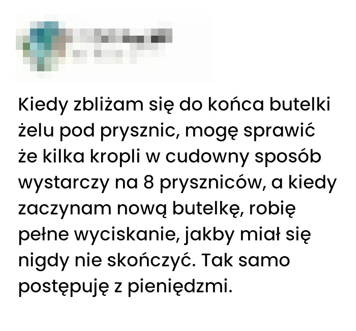 Żel pod prysznic i ekonomia codziennego życia