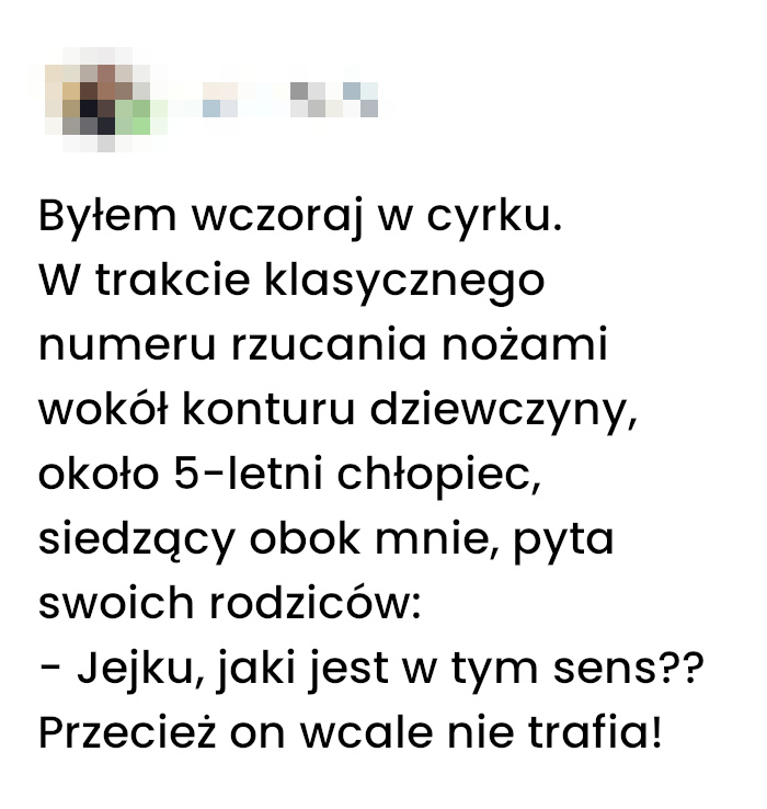 Nóż nie trafia emocje rosną