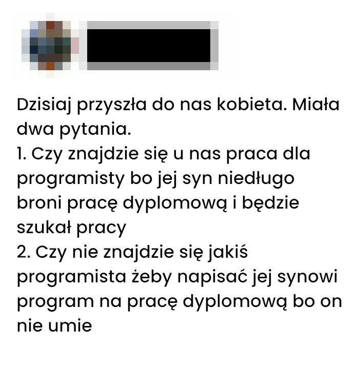 Kiedy programista potrzebuje programu i pracy