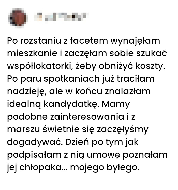 Gdy nowa współlokatorka przypomina dzieli z Tobą przeszłość